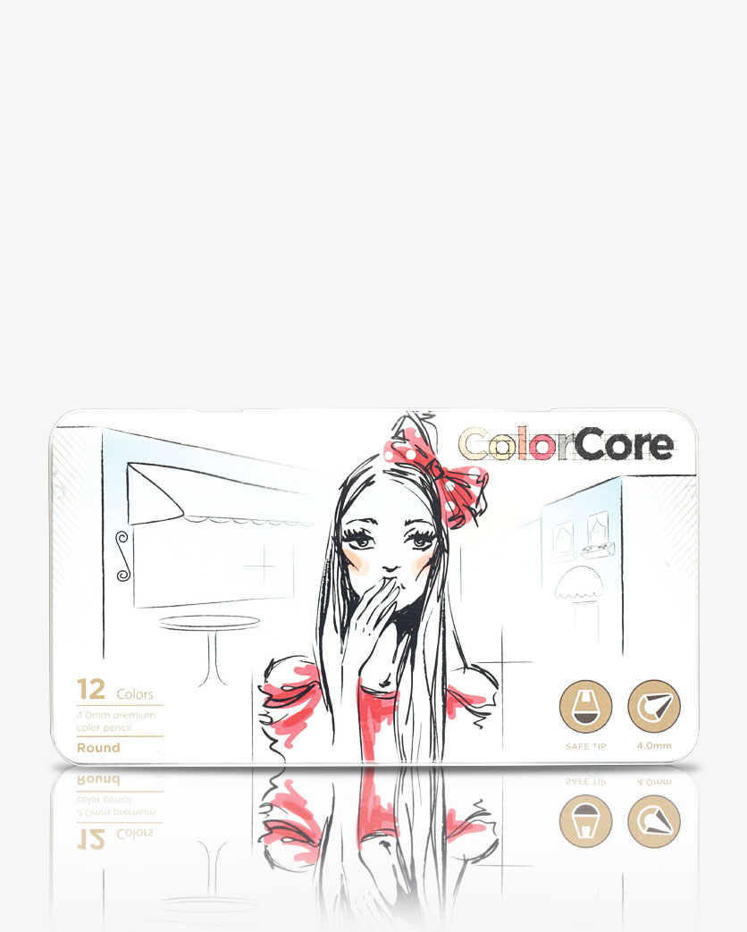 

Набор цветных карандашей Marco ColorCore 3130-12TN в металлическом пенале 12 цвета