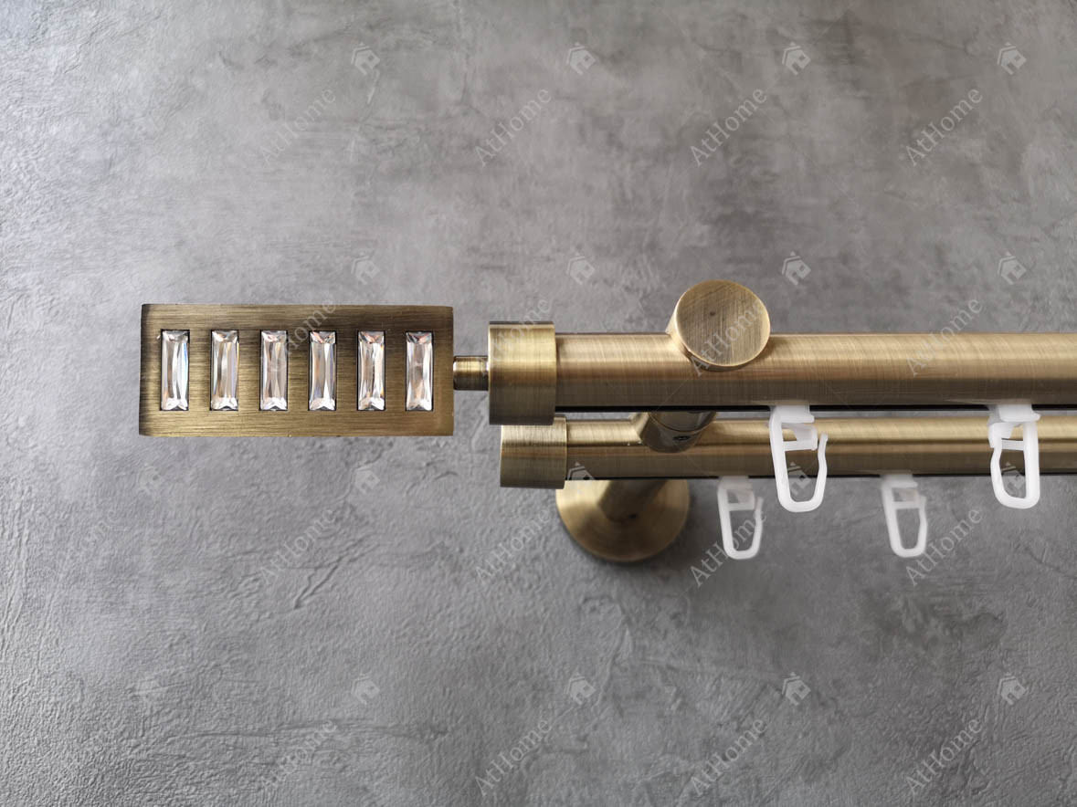 

Карниз Quadrum Эскала 300 см двойной Антик 19/19 мм импрессионная