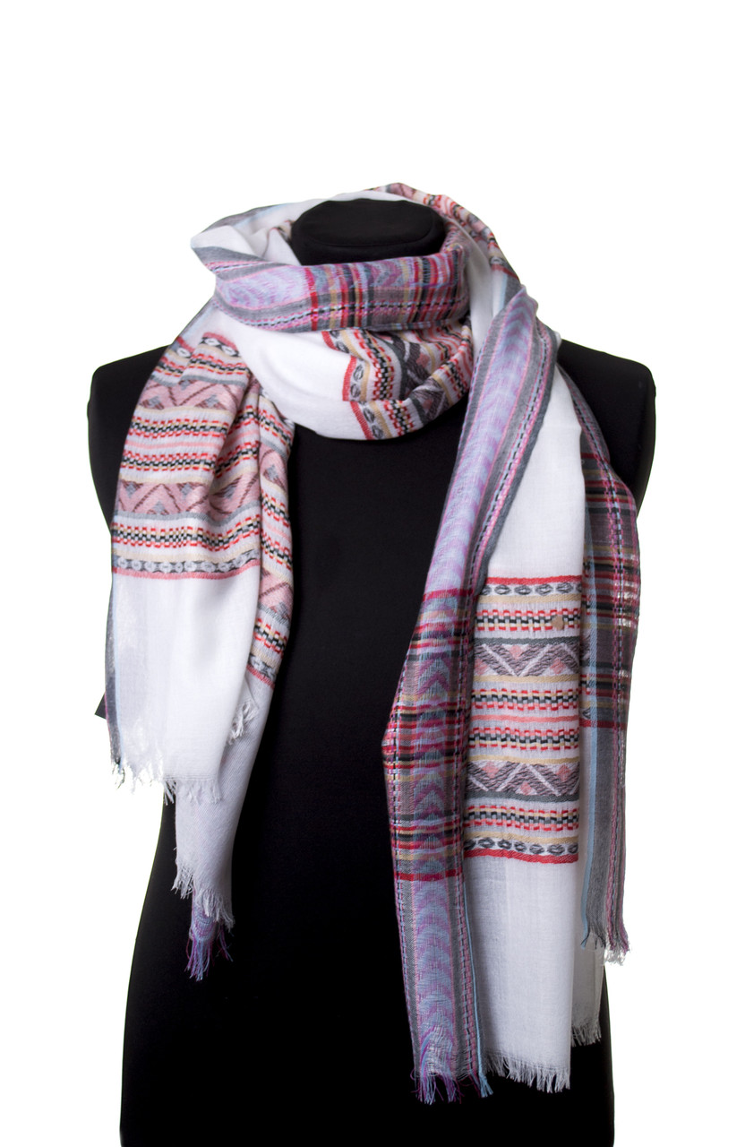 

Шарф Bruno Rossi 170*90 см Белый (Vesna ornam red 170*90 см)