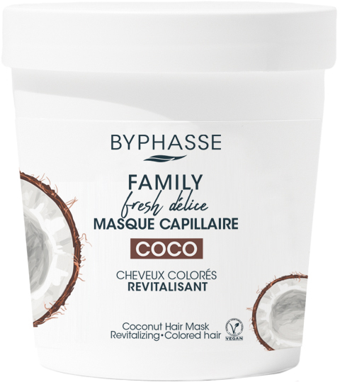 Маска для волос Byphasse Family Fresh Delice с кокосом для окрашенных ...