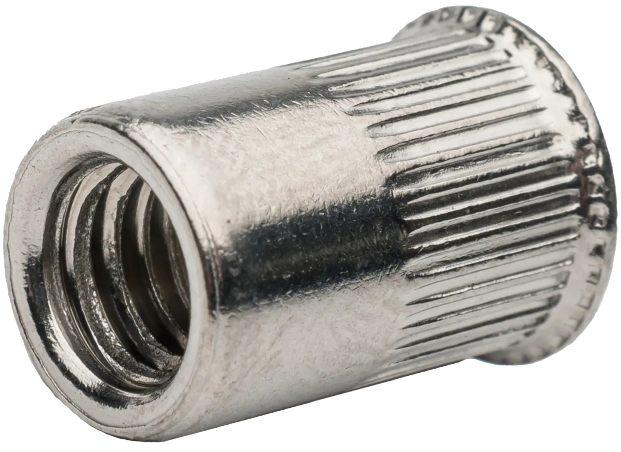 Гайка клепальна RTCs М10 (3,5-6,0) відкрита рифлена зі зменшеною ...