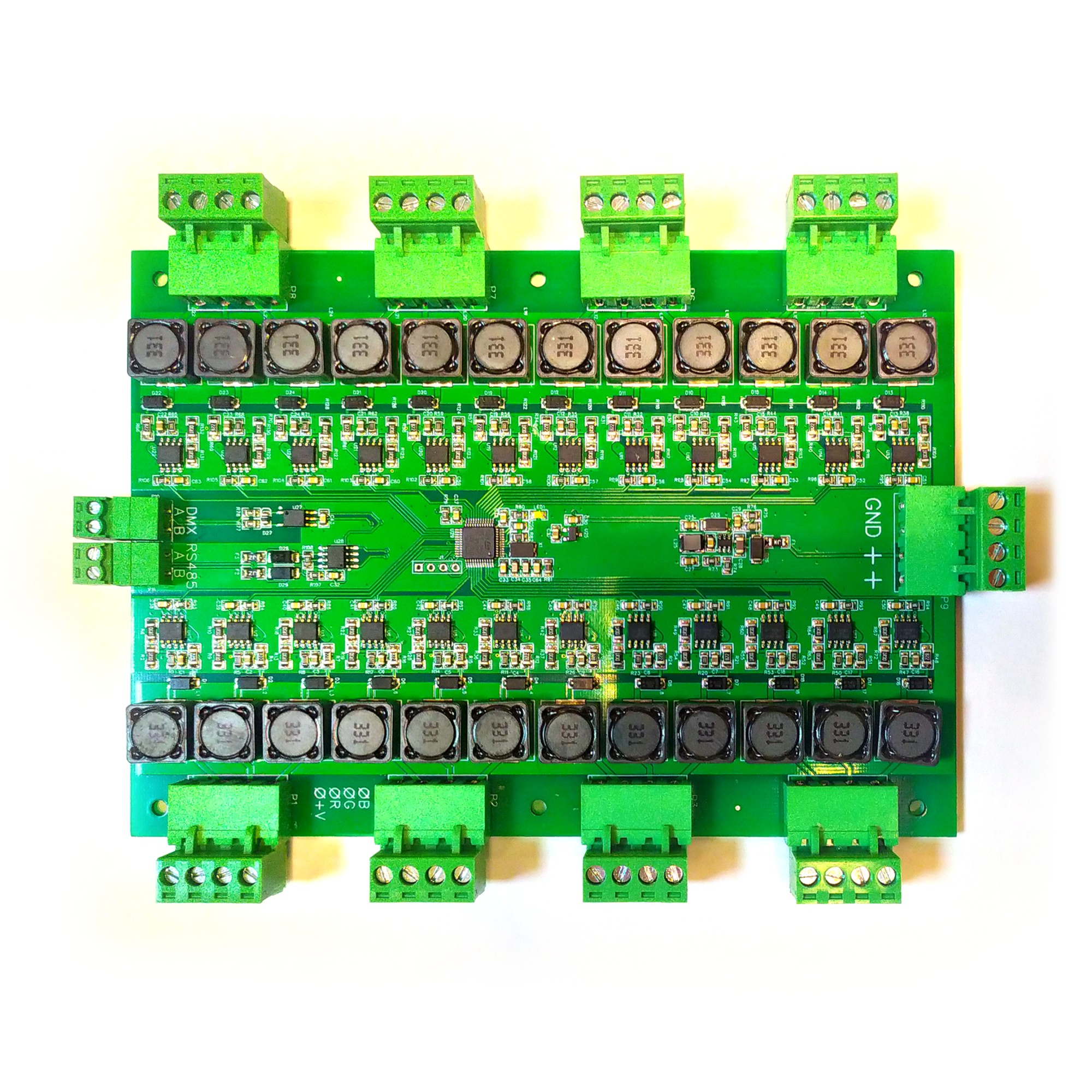 

24 канальный токовый драйвер диммер Energo-Invest RGB светодиодов с управлением по DMX 720W (встраиваемый)