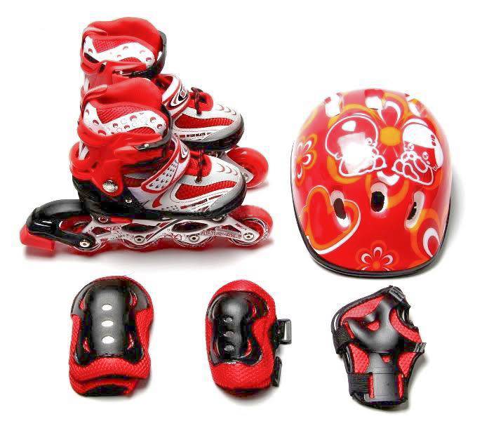 

КОМПЛЕКТ РОЛИКИ РАЗДВИЖНЫЕ HAPPY SPORT КРАСНЫЙ SZ-128, Размер 34-37