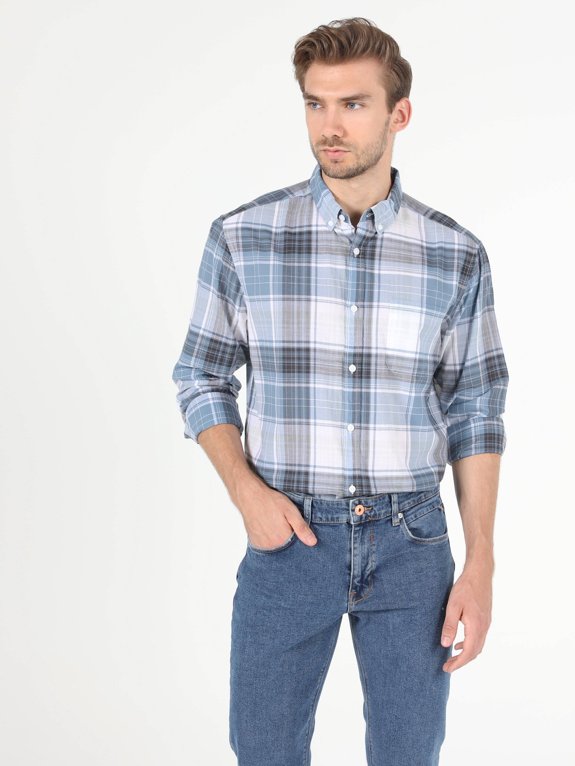 

Рубашка Colin's CL1052204LBL L