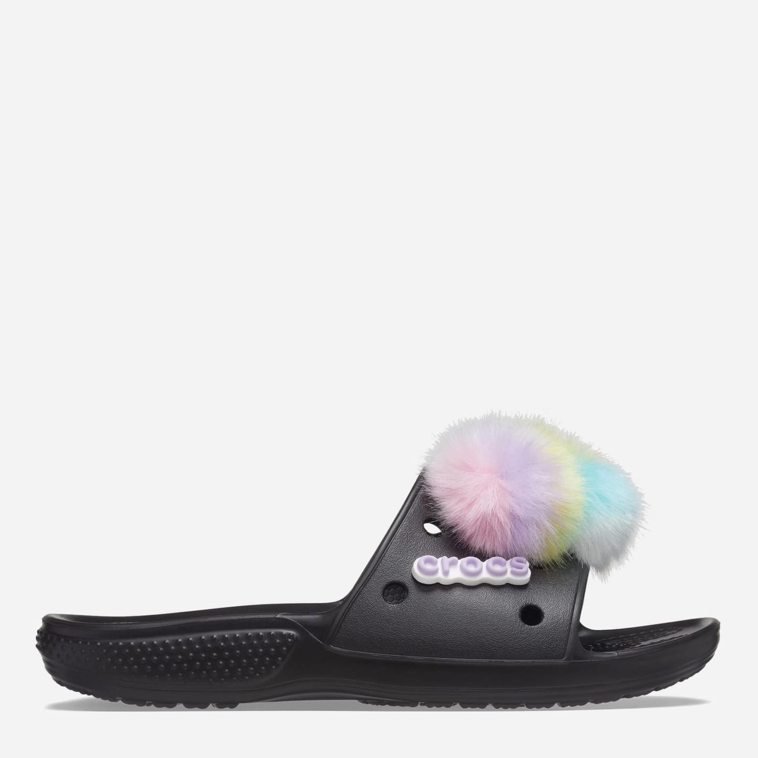 Женские шлепанцы Crocs Classic Crocs Fur Sure Slide Black Roomy Fit ...