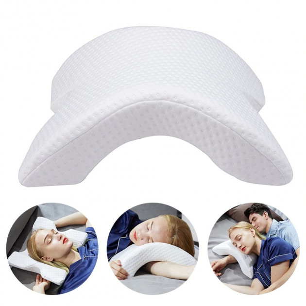 

Ортопедическая Подушка туннель с памятью Memory Foam Pillow 35x30x13 см Белая