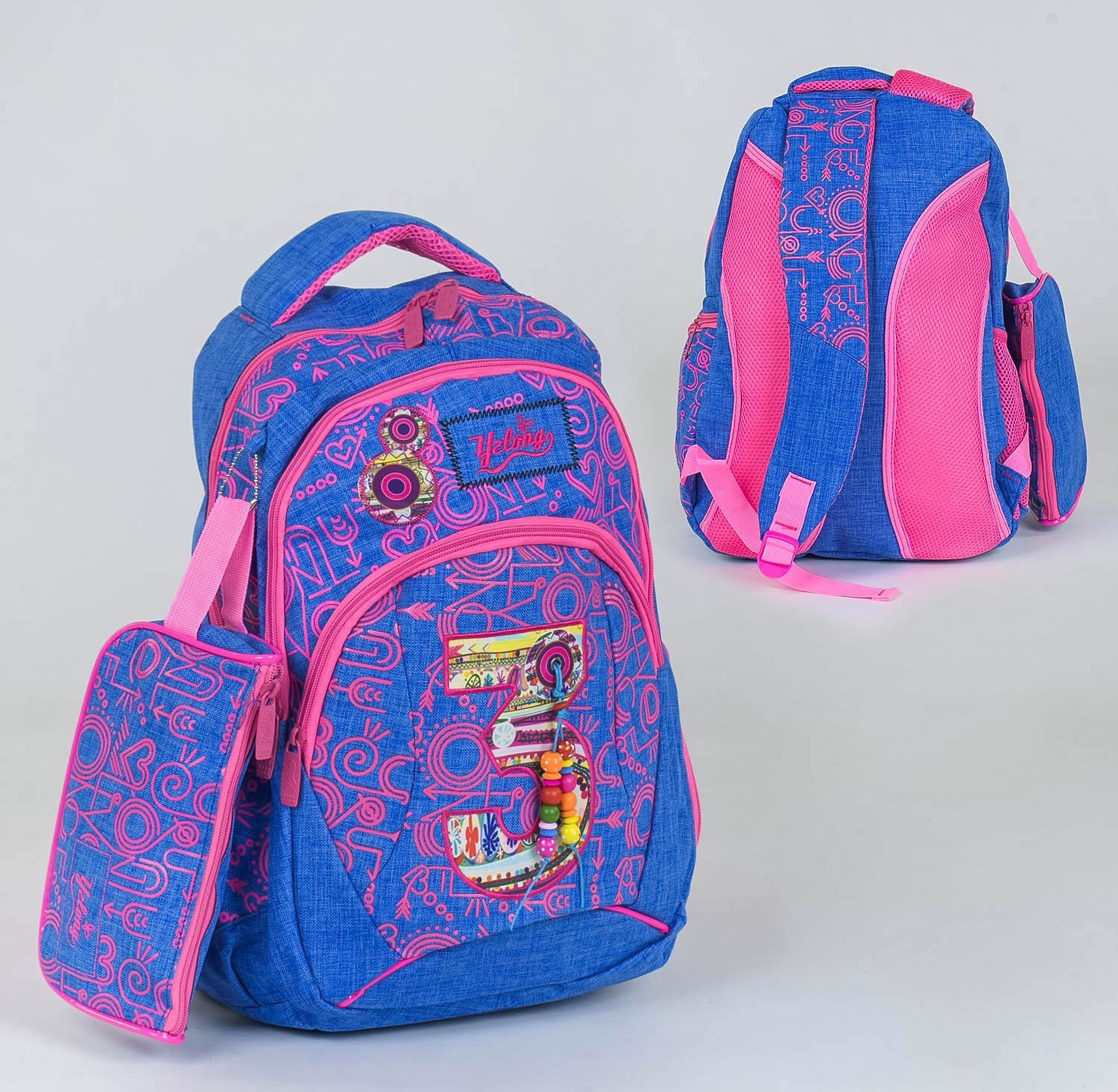 

Школьный рюкзак Chi Bag Сине-розовый (C36320-2-9)