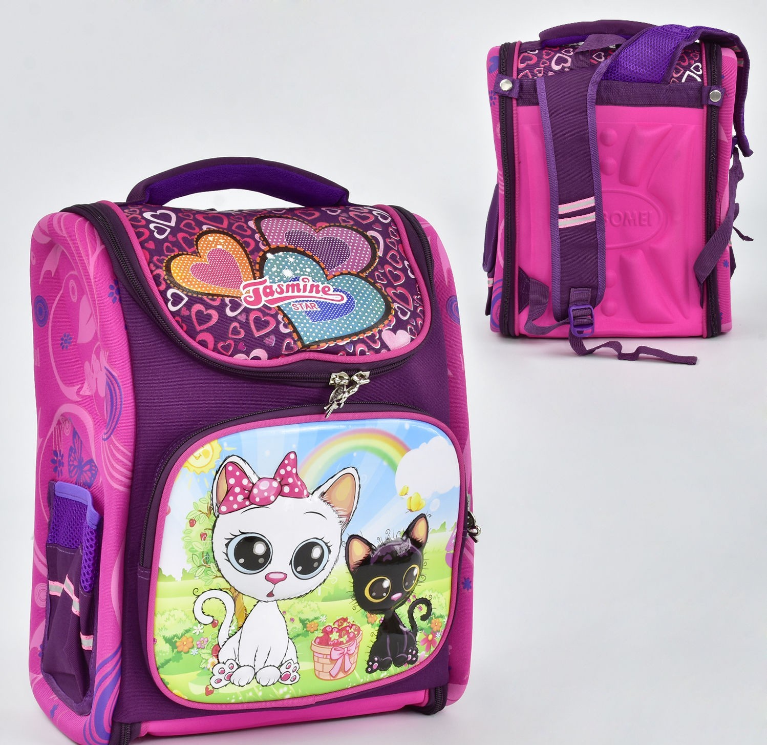 

Школьный ранец Chi Bag 3D кошечки Розово-сиреневый (N00138-9-11)