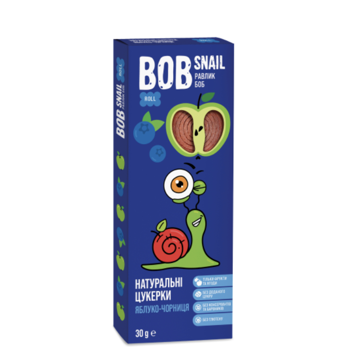 Цукерки Bob Snail Равлик Боб яблуко чорниця 30г – купить в Украине ...