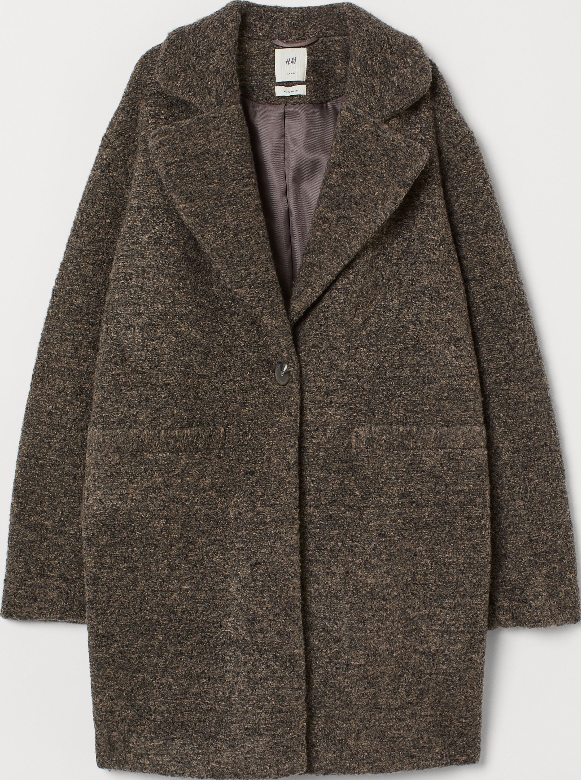 

Пальто H&M 7816080 XS Коричневое