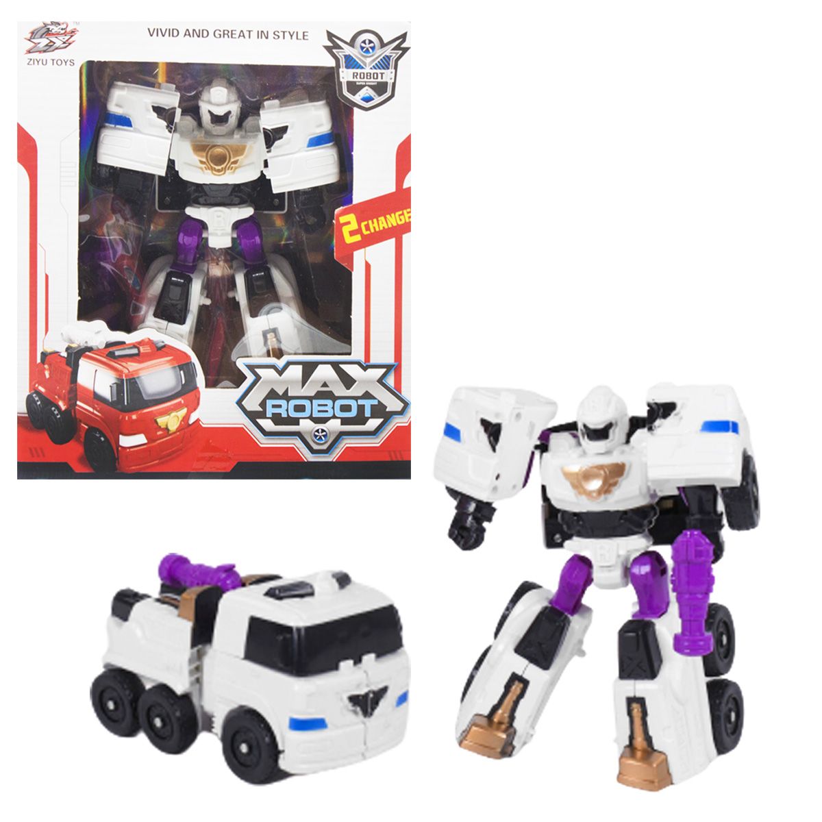 

Трансформер Max Robot белый Ziyu Toys (L015-33) (146424)