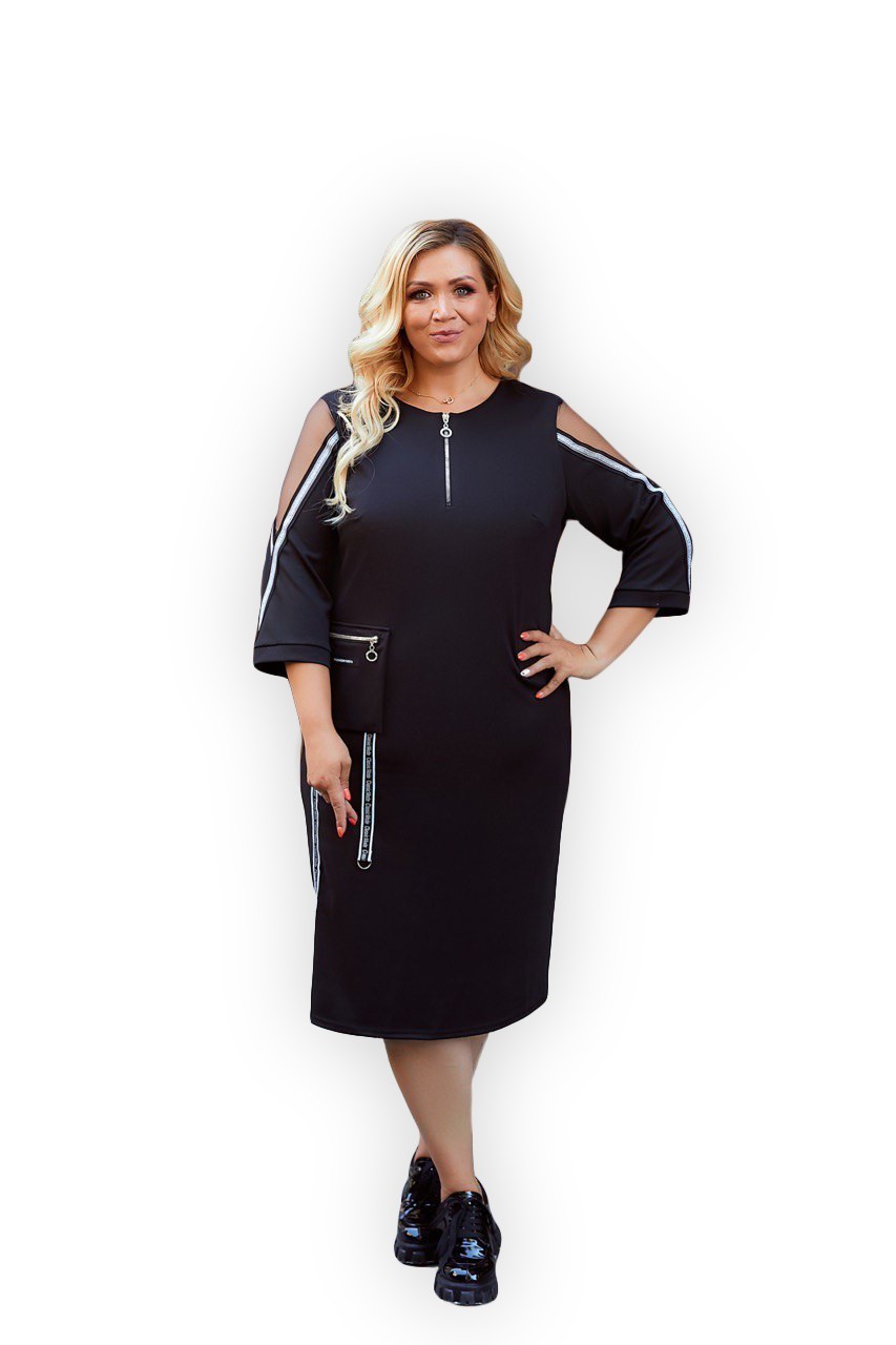 

Платье Clothes Plus 1220-1 - Черное, Платье Clothes Plus 1220-1 52-54 Черное