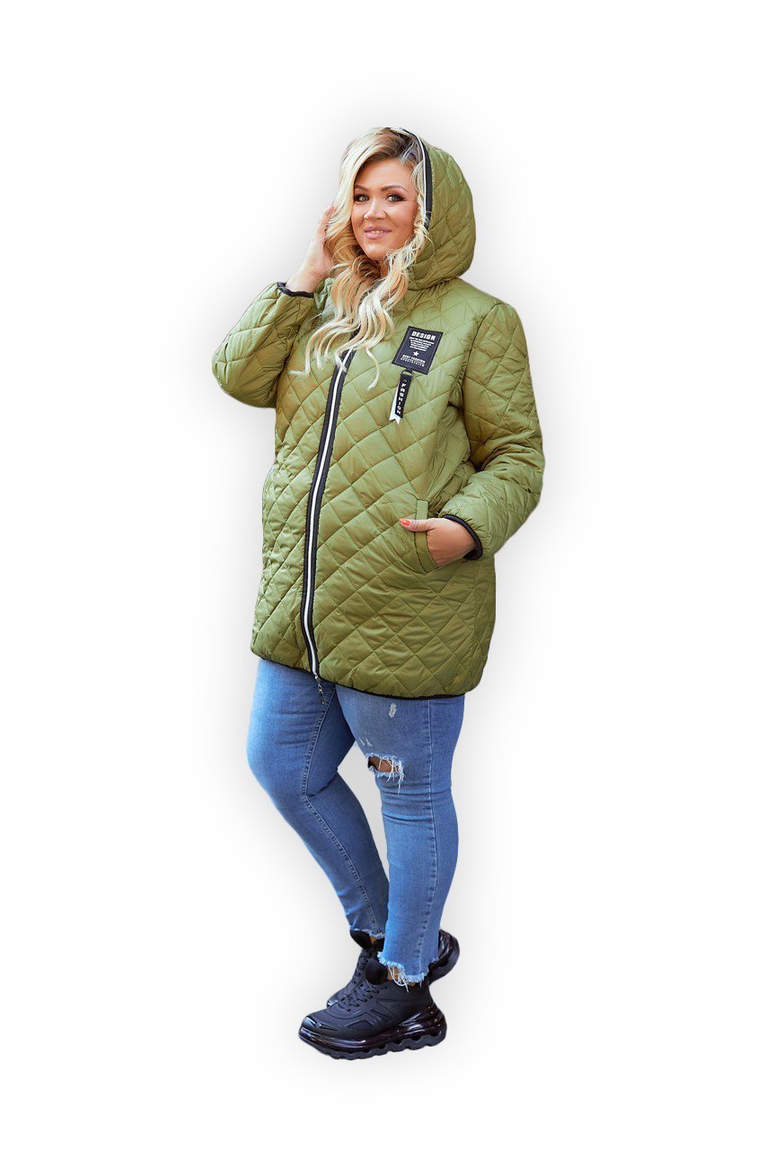 

Куртка демисезонная Clothes Plus 1126-6 - Оливковая, Куртка демисезонная Clothes Plus 1126-6 56-58 Оливковая