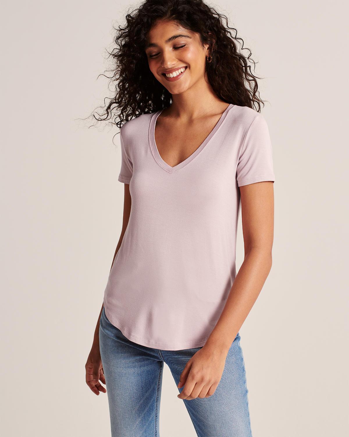 

Футболка Abercrombie & Fitch AF7535W XS Светло-сиреневый