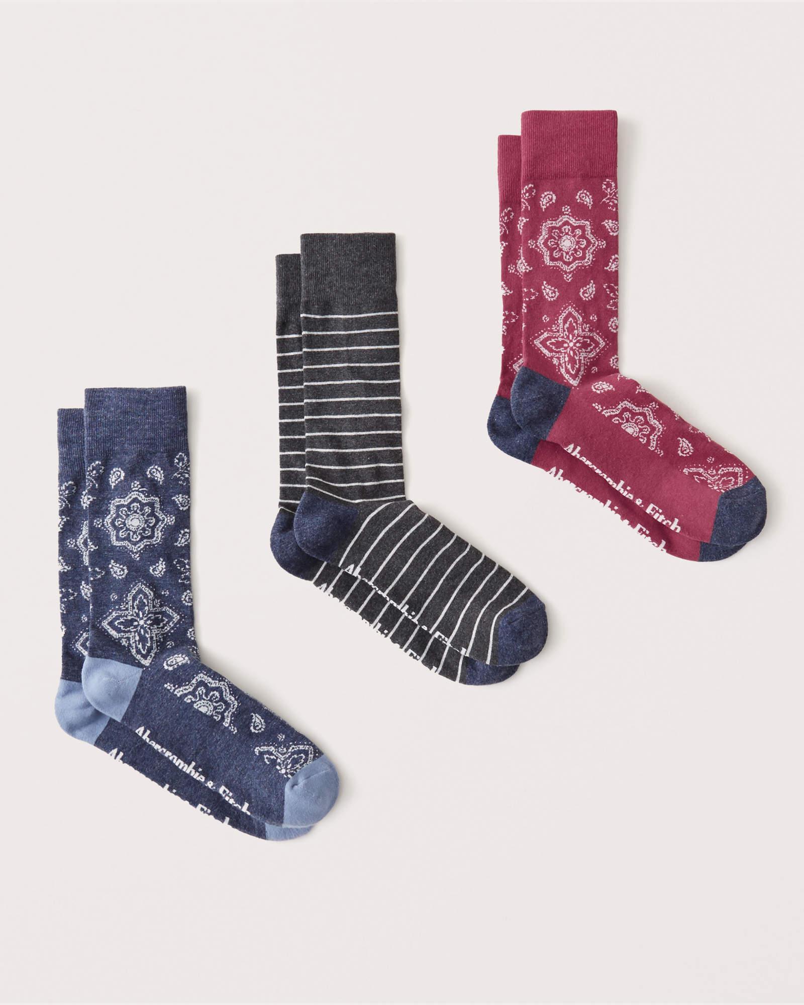

Набор носков (3 пары) Abercrombie & Fitch AF7820M Один размер Разноцветный