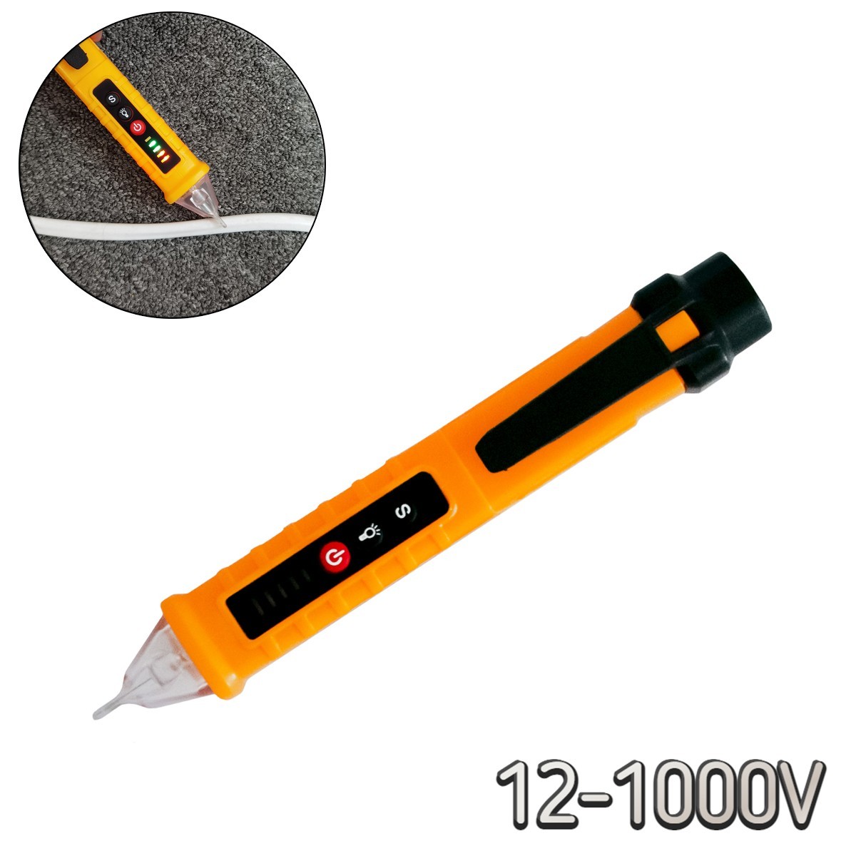 Бесконтактный тестер-индикатор напряжения AC Voltage Detector M100 12V ...
