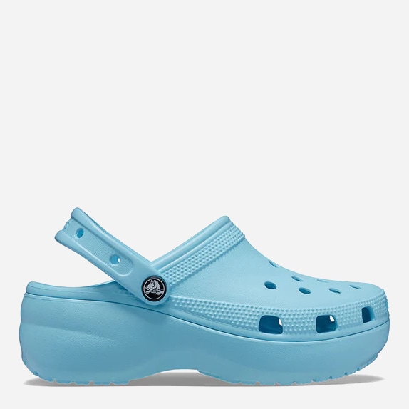 Акція на Жіночі крокси Crocs Classic Platform Clog 206750-411 37-38 (W7) 23 см Блакитні від Rozetka