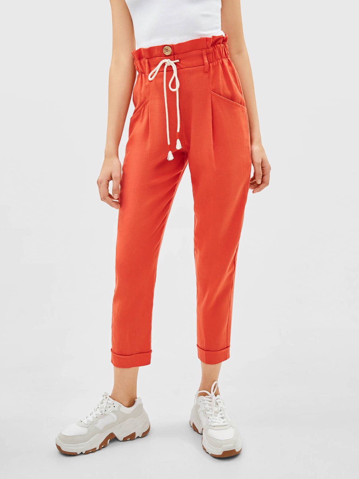 

Брюки Bershka 0091-190-600 XS Коралловые