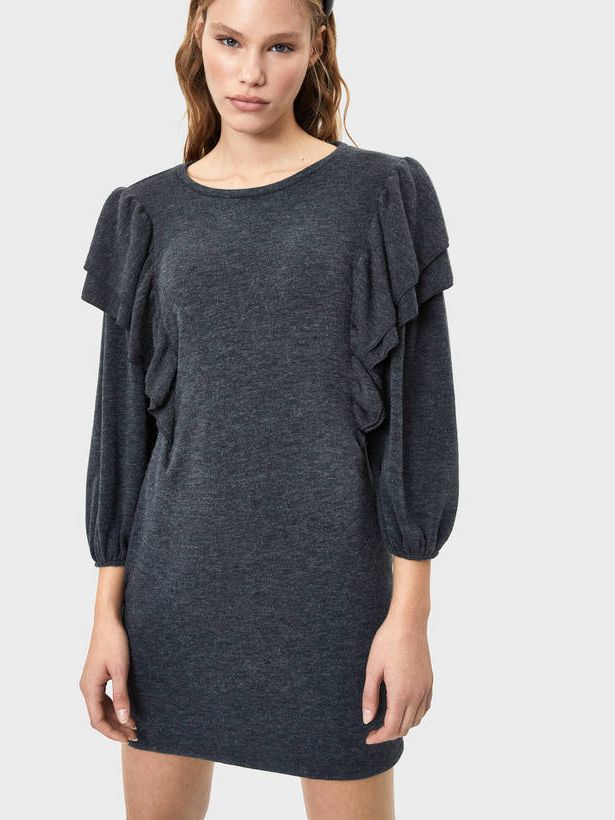

Платье Bershka 5573-187-811 M Графитовое (05573187811035_SZ05573187811035)