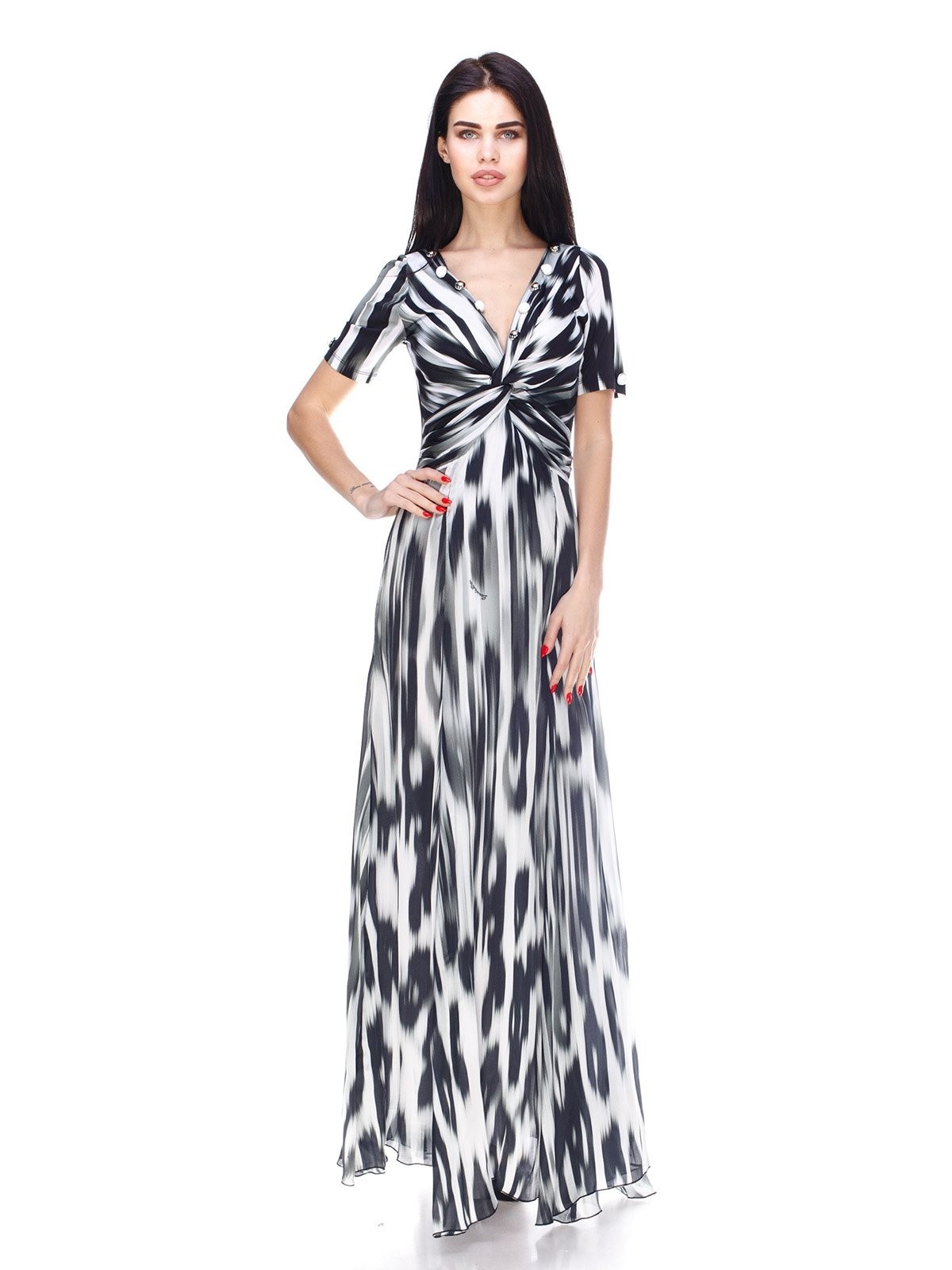 

Платье Daniela Drei 2846  черно белый, Платье Daniela Drei 2846 46 черно белый