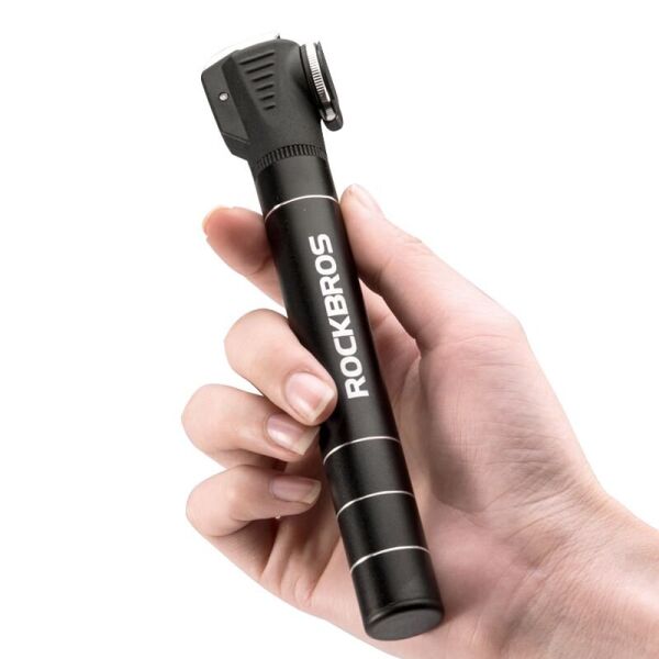 

Насос для велосипеда высокого давления ручной Rockbros JG-1040BBK, велонасос 8 атмосфер, черный (100238)