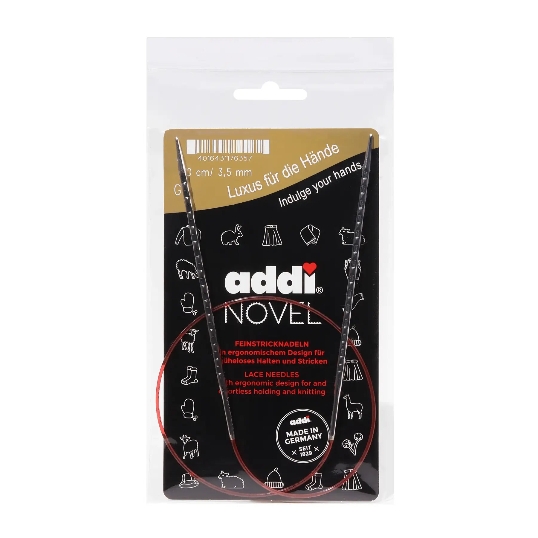 Круговые ребристые спицы Addi Novel 40 см арт.717, 3.5 – фото, отзывы ...