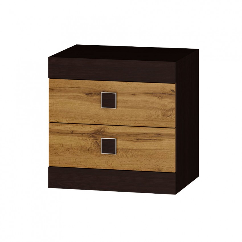 

Прикроватная тумбочка в спальню Соната из ДСП венге темный + аппалачи цвет Эверест