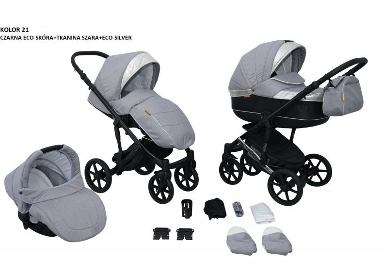 

Детская универсальная коляска 2 в 1 Mikrus Cruiser 21