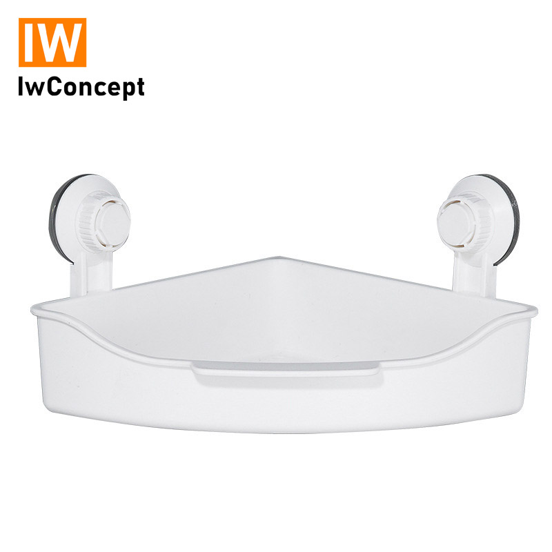 

Угловая полка в ванную на присосках IwConcept RS-10 White