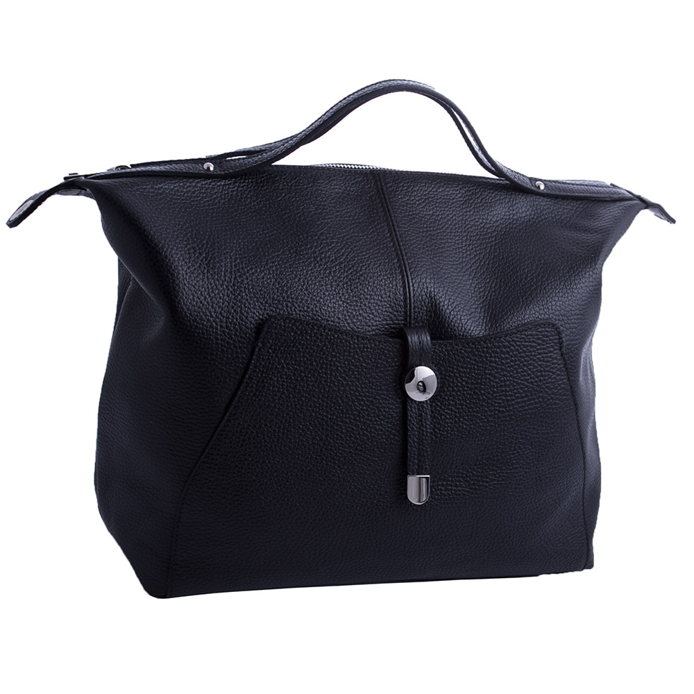 

Сумка мешок женская кожаная итальянская Genuine leather B-GE19064 черная
