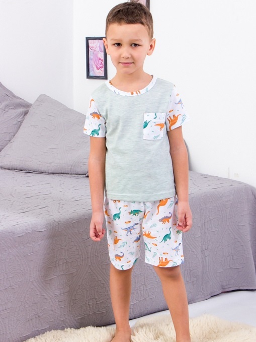 Акція на Піжама дитяча (футболка + шорти) Носі Своє 6250-002-1 110 см Динозавр на білому (p-10159-107815) від Rozetka