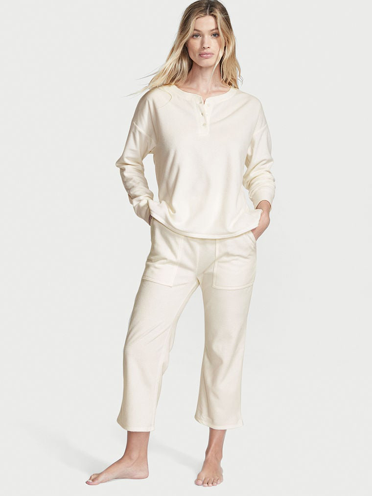 Акція на Піжама (кофта + штани) жіноча великих розмірів Victoria's Secret 855010882 XL Молочна від Rozetka