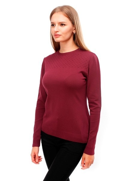 

Джемпер женский SOFline 82-0336 46 вишневый