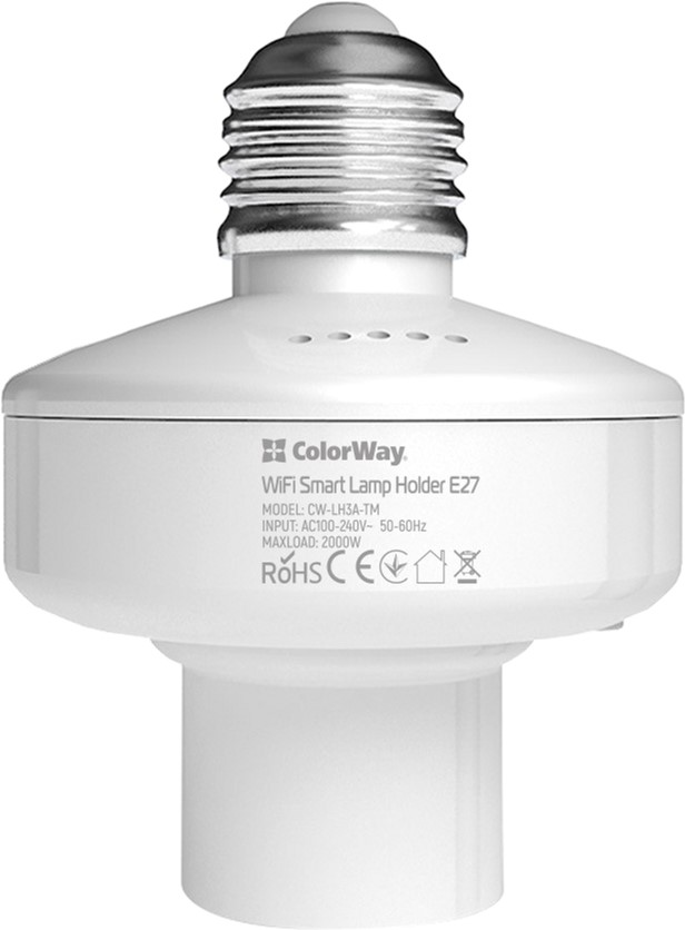 

Умный Wi-Fi патрон ColorWay для лампочки E27 (CW-LH3A-TM)