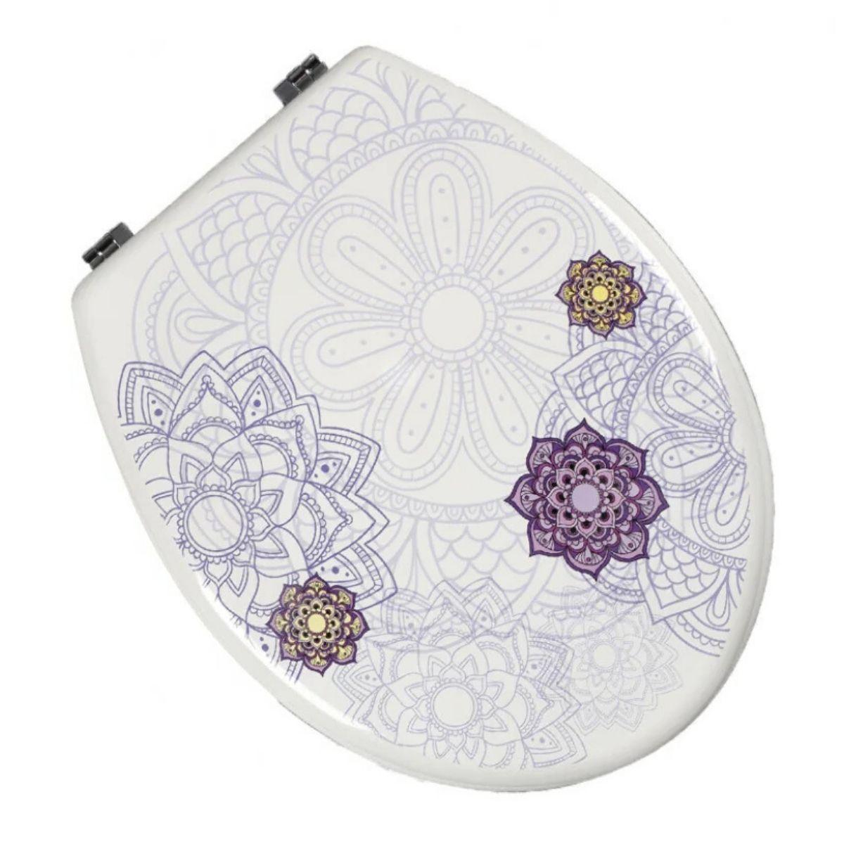 

Сиденье с мягкой крышкой для унитаза Bathlux Flor de clasico 50157, унитазная крышка круг для ванны и туалета (SKU_132590)