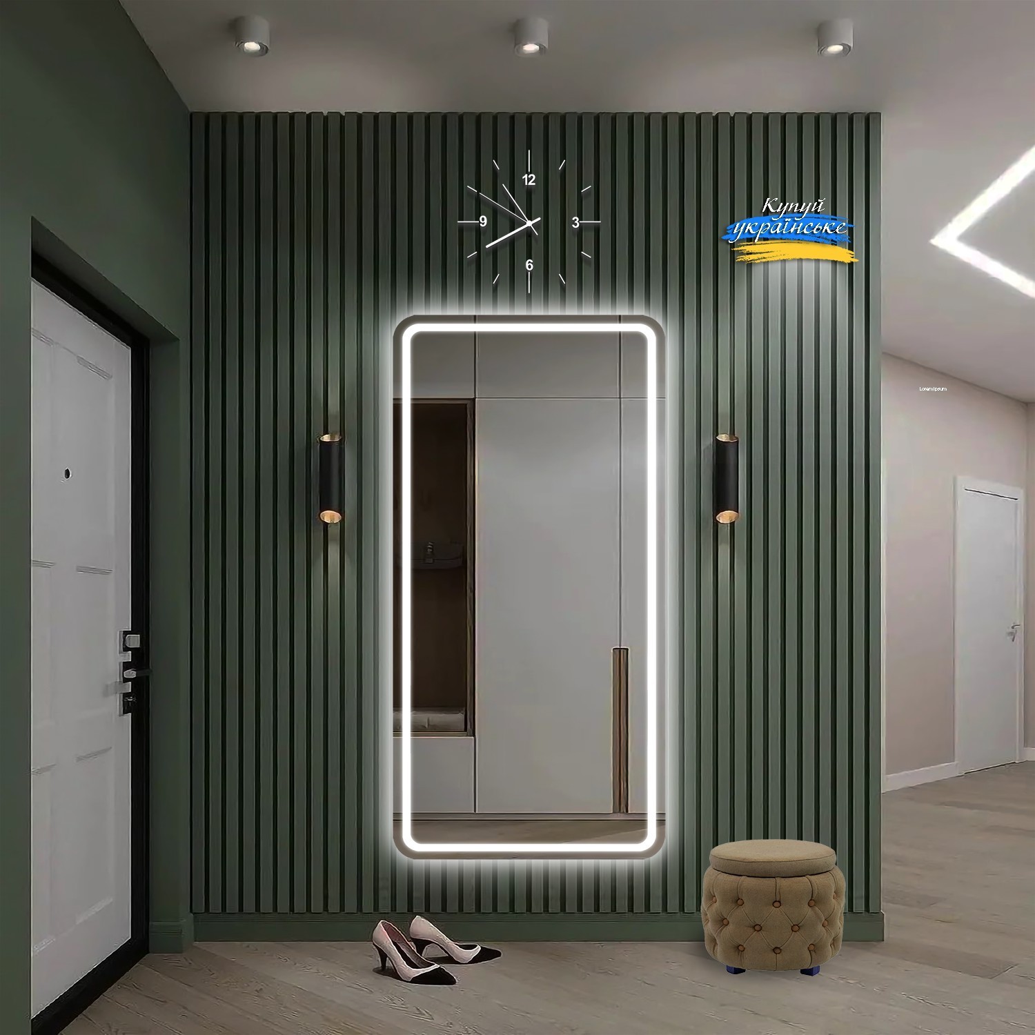 Зеркало с 3D подсветкой LED в полный рост MLH - 11 (120x60) – фото ...