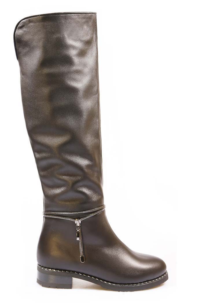 

Сапоги зимние кожаные женские Foletti 25-06 Черные 38