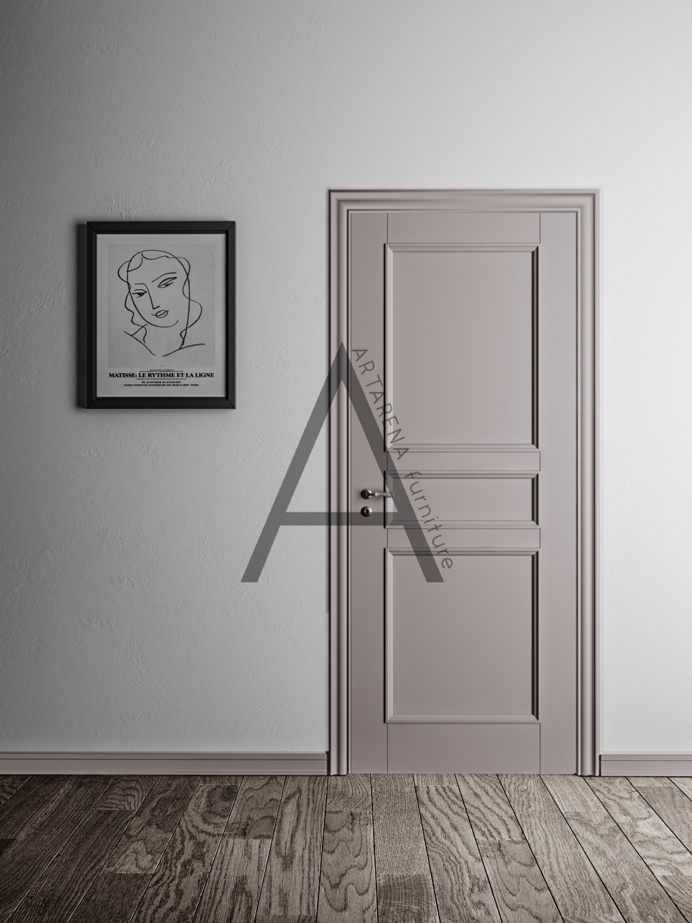 

Межкомнатные двери Artarena furniture Turin Tress 2000*800*40 Белый матовый