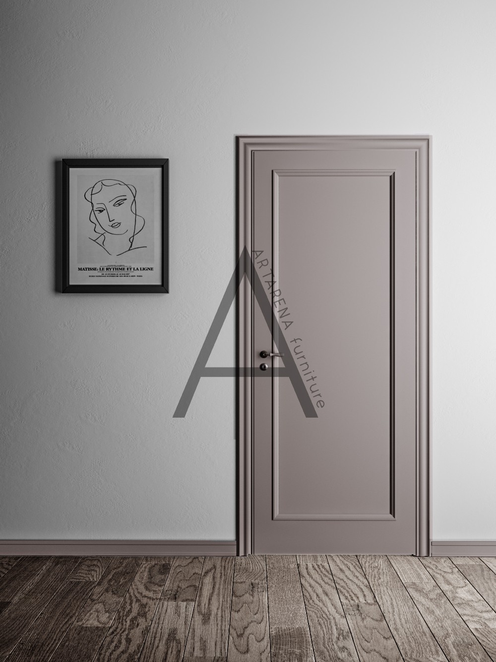 

Межкомнатные двери Artarena furniture Turin Solo 2000*800*40 Белый матовый