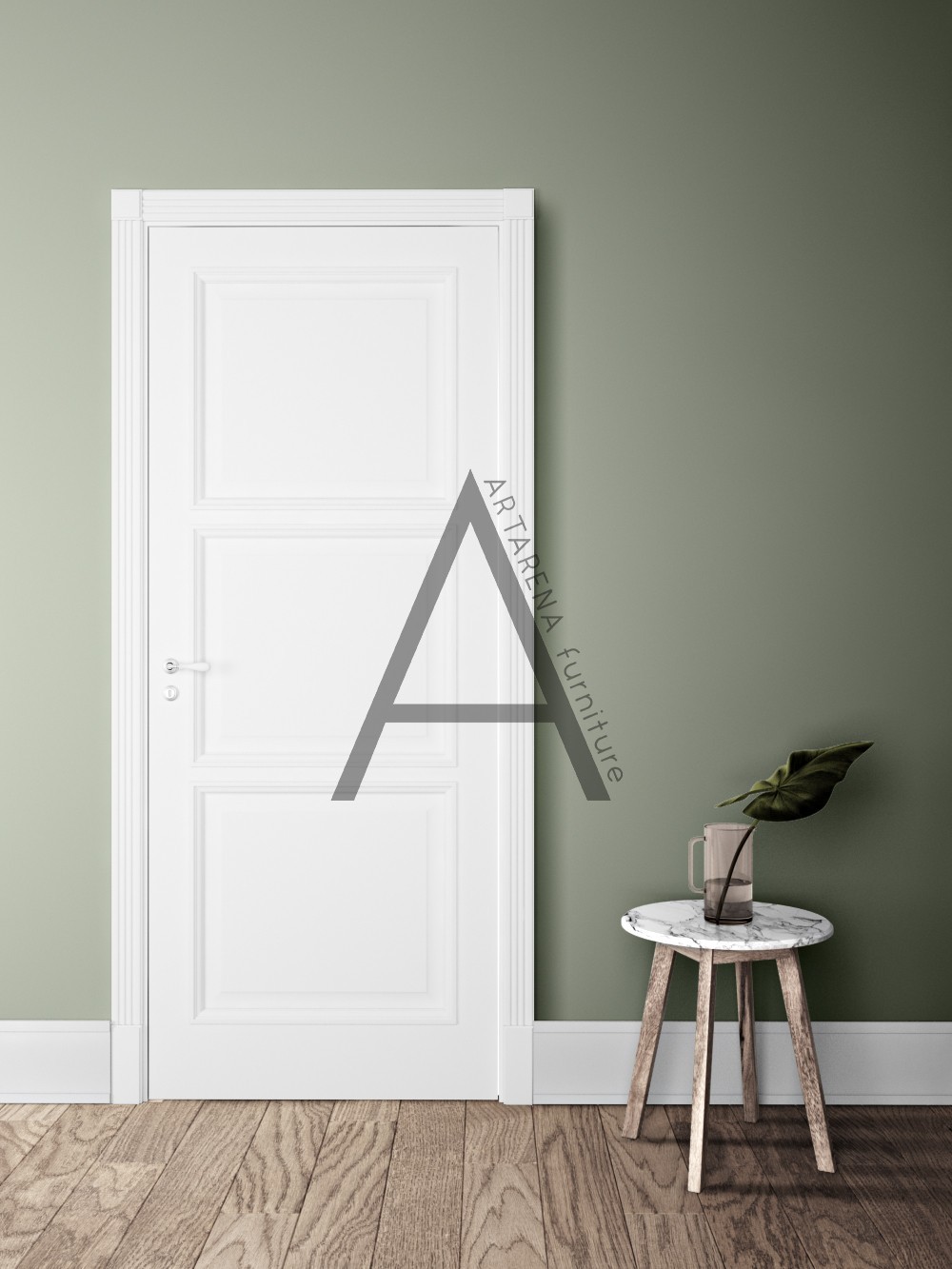 

Межкомнатные двери Artarena furniture Amelia Trioni 2000*800*45 Белый матовый