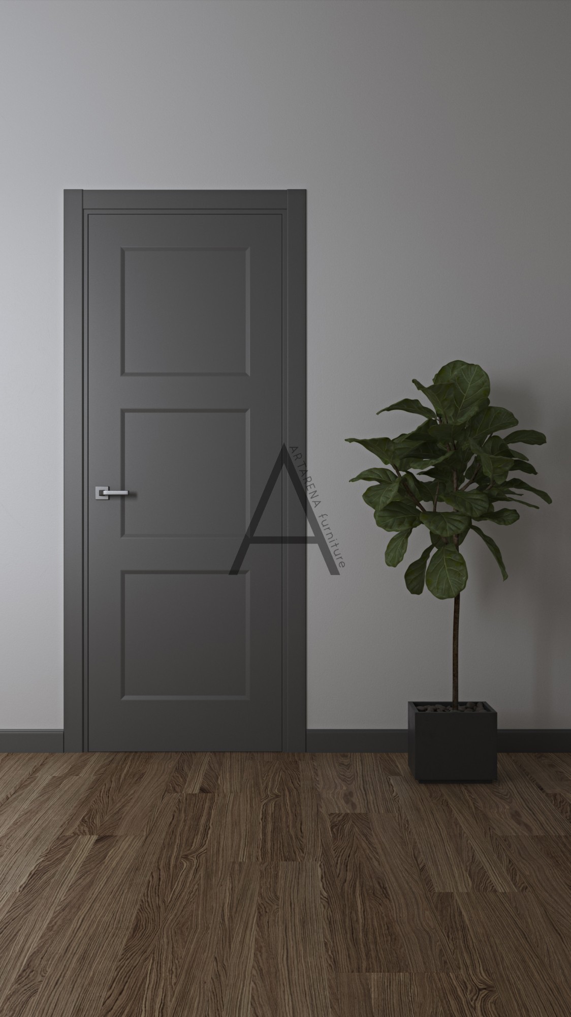 

Межкомнатные двери Artarena furniture London Trioni 2000*800*40 Белый матовый