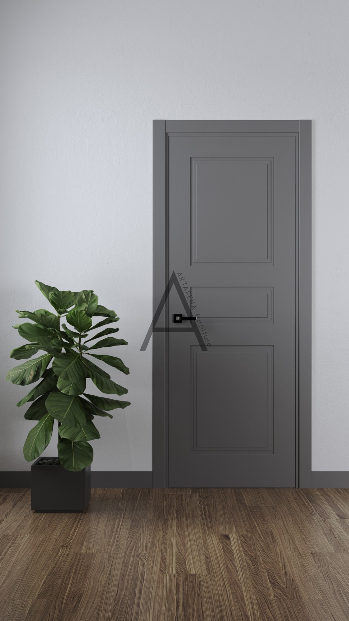 

Межкомнатные двери Artarena furniture Chelsea Tress 2000*800*45 Белый матовый