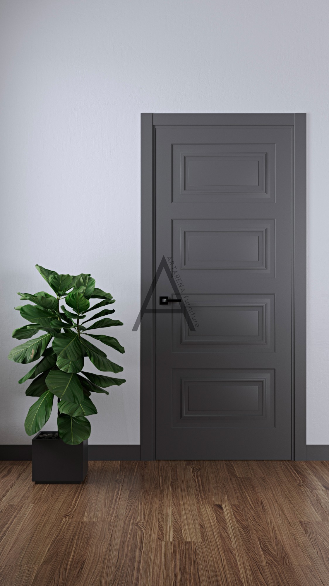 

Межкомнатные двери Artarena furniture Berlin Quattro 2000*800*45 Белый матовый