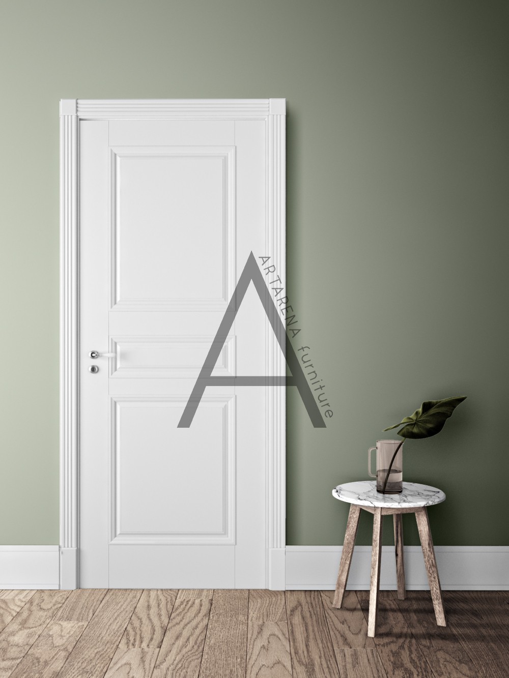 

Межкомнатные двери Artarena furniture Amelia Tress 2000*800*40 Белый матовый