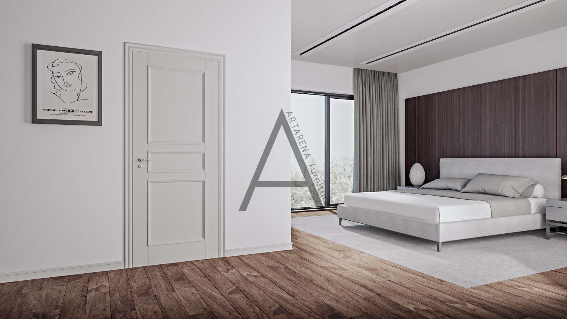 

Межкомнатные двери Artarena furniture Turin Trioni 2000*800*45 Белый матовый