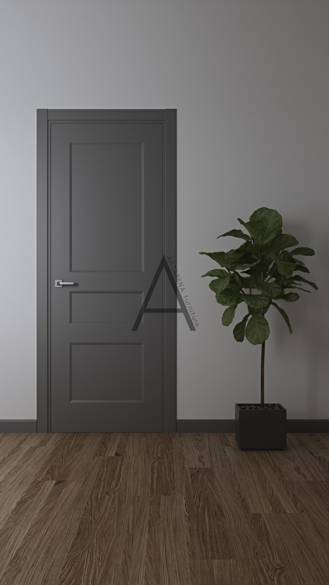 

Межкомнатные двери Artarena furniture London Trio 2000*800*40 Белый матовый