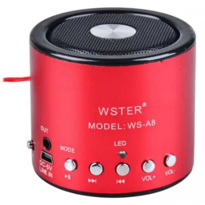 Портативная колонка WSTER WS-A8 Мини акустика с MP3, USB и FM-pадио 3Вт ...