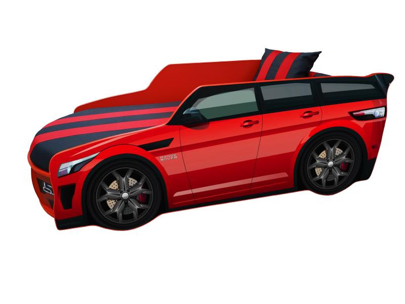 

Кровать-машинка с подъемным механизмом+матрас Viorina-Deko Premium Р001 Range Rover Красный 80х180 см