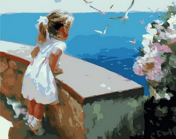 

Картина по номерам Mariposa Ласковое море 40*50 см (в коробке) арт.MR-Q1237