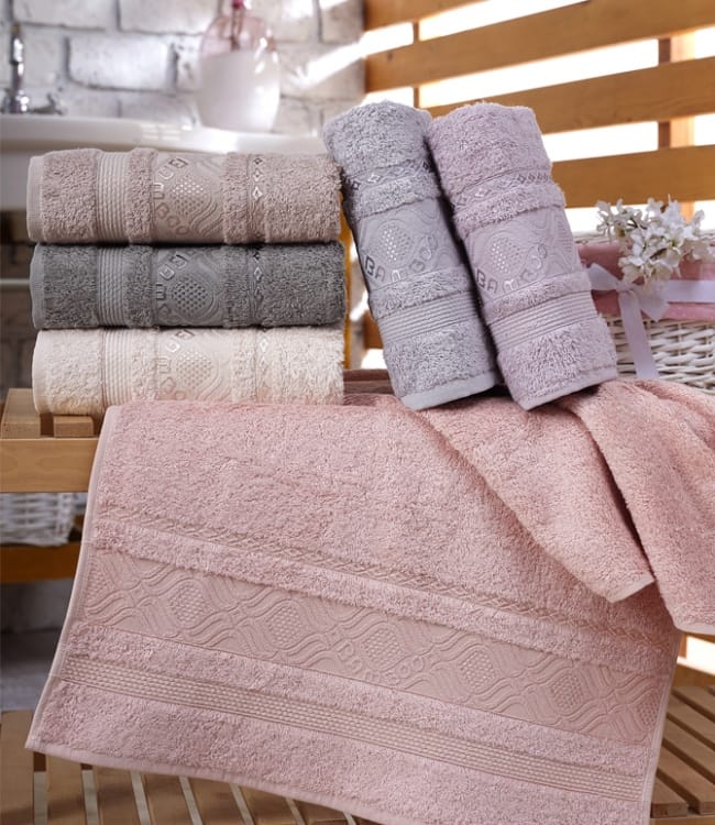 

Набор полотенец для лица Sikel Bamboo Ekinos 50*90см бамбуковые банные 6шт арт.8681049350381